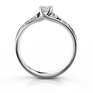 Золотое кольцо с бриллиантами "Freya", уточнюйте, 4Кр57-0.14-4/4; 2Кр57-0.09-4/4; 1Кр57-0.27-4/4, Белый
