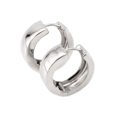 Срібні сережки-кольца (діаметр 1,5 см)