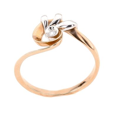 Золотое кольцо с бриллиантом RO02712, уточнюйте
