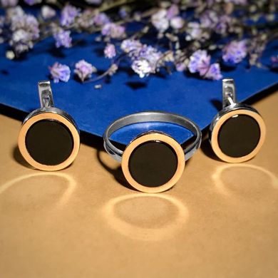 Серебряное женское кольцо "Cagliari", уточнюйте, Черный