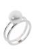 Фото Серебряное кольцо с белым жемчугом 1560763В