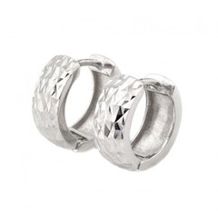Срібні сережки-кольца (діаметр 1,4 см)