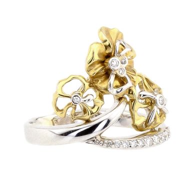 Золотое кольцо с бриллиантами 11302, уточнюйте