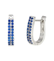 Срібні сережки "Arianne", Синій, Синій