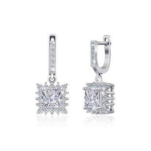 Серебряные серьги "Charmayne", Белый, Белый