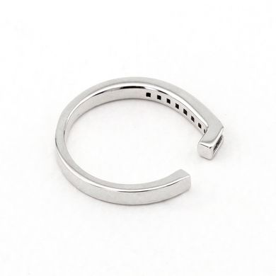 Открытое серебряное кольцо с черными фианитами K11884, уточнюйте