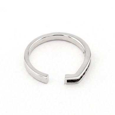 Открытое серебряное кольцо с черными фианитами K11884, уточнюйте
