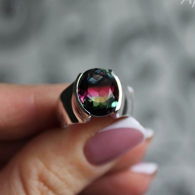 Серебряное кольцо "Zarina Mystic", 15, Микс цветов