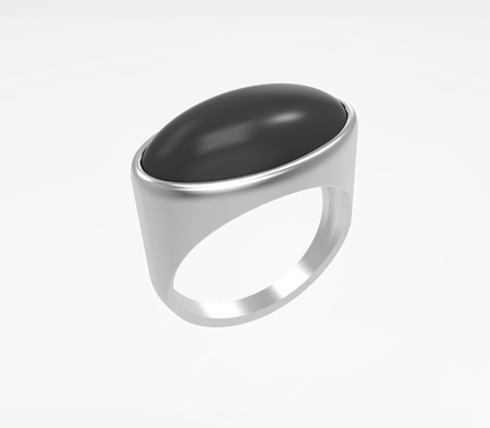 Серебряное женское кольцо "Denver", уточнюйте, Черный