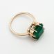 Золотое кольцо с зеленым ониксом 11324go, 18,5 размер, уточнюйте