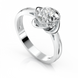 Золота каблучка з діамантом "Royal flower", уточнюйте, 1Кр57-0.04-4/4, Білий