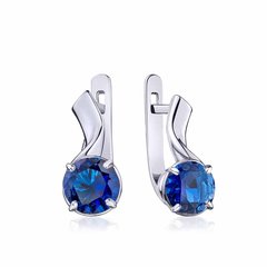 Срібні сережки "Dream Sapphire", Синій