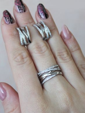 Серебряное кольцо "Levini Diamonds", Белый, 15, Белый