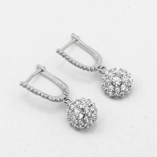 Серебряные серьги с фианитами c121582
