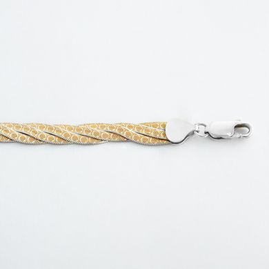 Позолоченный серебряный браслет цепочка на руку 873А 2/19 19 см