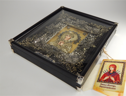Фото Ікона ручної роботи Пресвятої Богородиці з сухозлітним золотом