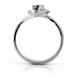 Золотое кольцо с бриллиантом "Paradise flower", уточнюйте, 1Кр57-0,13-4/6, Белый