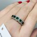 Серебряное кольцо "Camilla Emerald", Изумрудный, 15, Зеленый