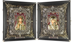 Фото Вінчальна пара ікон на весілля Ісус Христос і Божа Матір Казанська