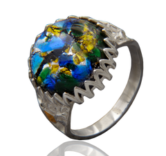 Серебряное женское кольцо "Maldives", уточнюйте, Микс цветов