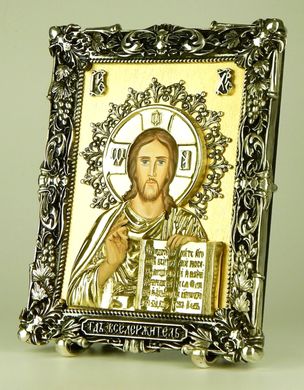 Фото Ікона Ісус Христос Спаситель з сусальним золотом
