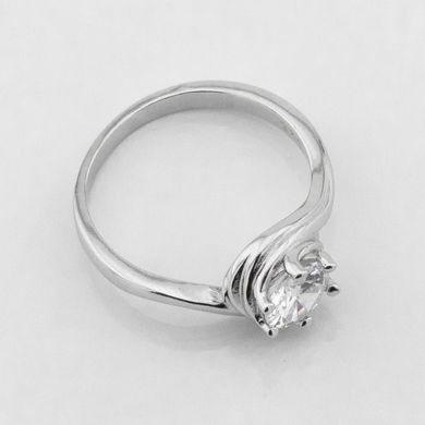 Серебряное кольцо с фианитом K111694, уточнюйте