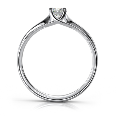 Золотое кольцо с бриллиантом "Talullah", уточнюйте, 1Кр57-0,21-3/1, Белый