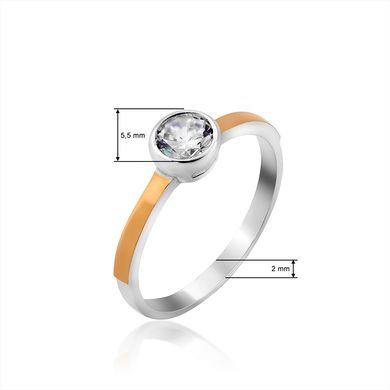 Серебряное женское кольцо "Asmera" , уточнюйте, Белый