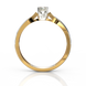 Золота каблучка з діамантом "Ella", уточнюйте, 1Кр57-0.11-4/4, Білий