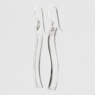 Серебряные серьги в стиле минимализм C12568