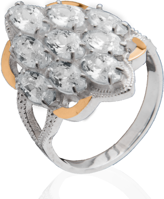 Серебряное женское кольцо "Delight", уточнюйте, Белый