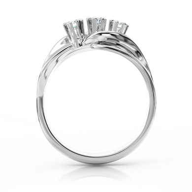 Золотое кольцо с бриллиантами "Lorraine", уточнюйте, 2Кр57-0.09-4/4; 1Кр57-0.06-4/4, Белый