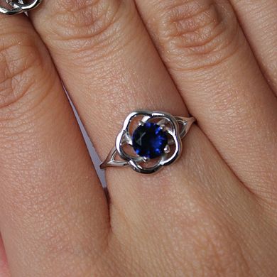 Фото Серебряное кольцо "Valentini Blue"