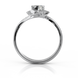 Золотое кольцо с бриллиантом "Luxurious flower", уточнюйте, 1Кр57-0,25-2/3, Белый