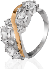 Серебряное женское кольцо "Olvia", уточнюйте, Белый