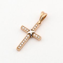Золотой крестик с бриллиантами РА00176