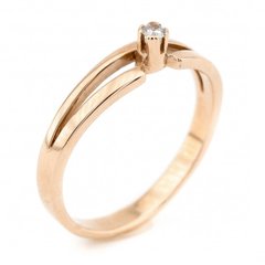 Золотое кольцо с фианитом КК11173, уточнюйте