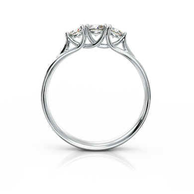 Золотое кольцо с бриллиантами "Matilda", уточнюйте, 2Кр57-0.23-4/4; 1Кр57-0.18-4/4, Белый