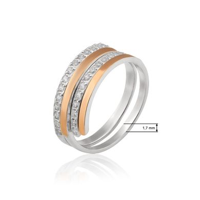 Серебряное женское кольцо "Carcassonne" , уточнюйте, Белый