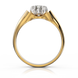 Золотое кольцо с бриллиантом "Emma", уточнюйте, 1Кр57-0.08-4/4, Белый