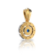 Золотая подвеска с бриллиантами и сапфиром "Miracle", 2.37, 22Кр57-0,12-1/5; 1Сапфір-0,43-3/ІІ, Белый-Синий
