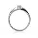 Золота каблучка з діамантом "Skye", уточнюйте, 1Кр57-0.08-4/4, Білий