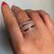 Позолоченное серебряное кольцо "Bella Pink Gold", Розовый, 15, Розовый