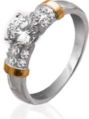 Серебряное женское кольцо "Zarina", уточнюйте, Белый