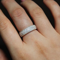Серебряное кольцо "Bess Diamond", Белый, 15, Белый