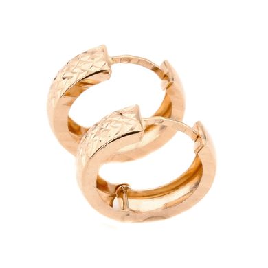 Золотые серьги-кольца (Диаметр 1,5 см) C12694