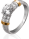Серебряное женское кольцо "Zarina", уточнюйте, Белый