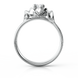Золотое кольцо с бриллиантом "Alberta", уточнюйте, 1Кр57-0,15-2/4, Белый