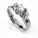 Золота каблучка з діамантом "Alberta", уточнюйте, 1Кр57-0,15-2/4, Білий