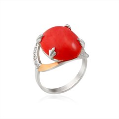 Серебряное женское кольцо "Megan", уточнюйте, Красный